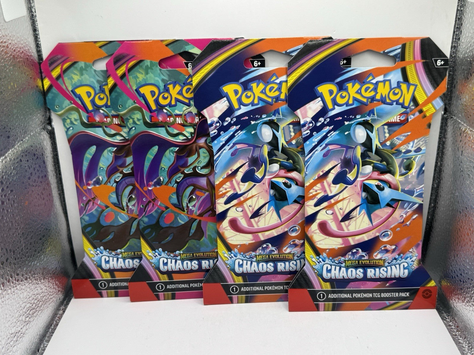 2026 Pokemon Mega Evolution Chaos Rising Sleeved Booster Pack - Lot of 4 Sealed
