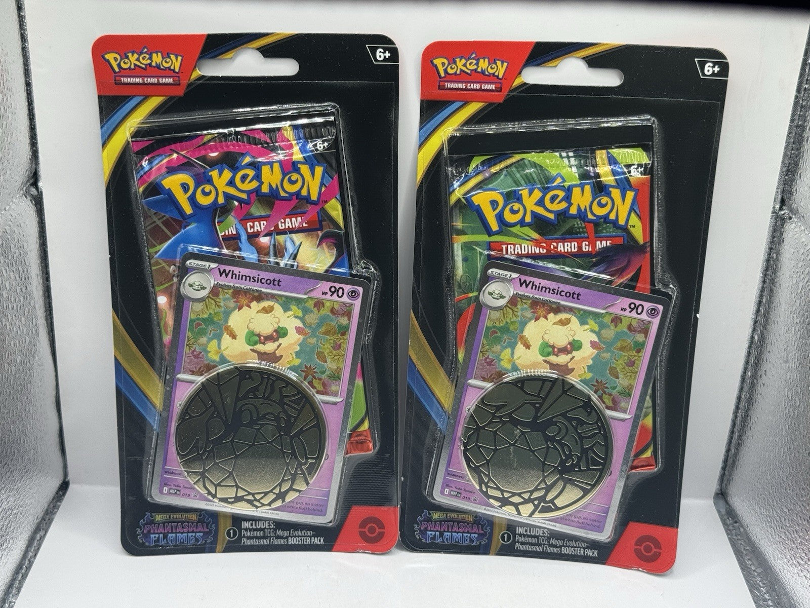 2025 Pokemon MEG Phantasmal Flames Sleeved Booters Packs - Whimsicott - Lot of 2