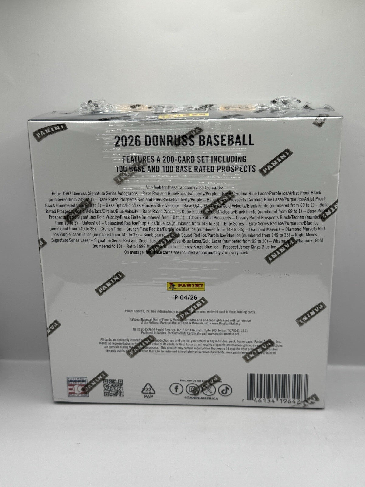 2026 Panini Donruss Baseball Mega Box - Factory Sealed