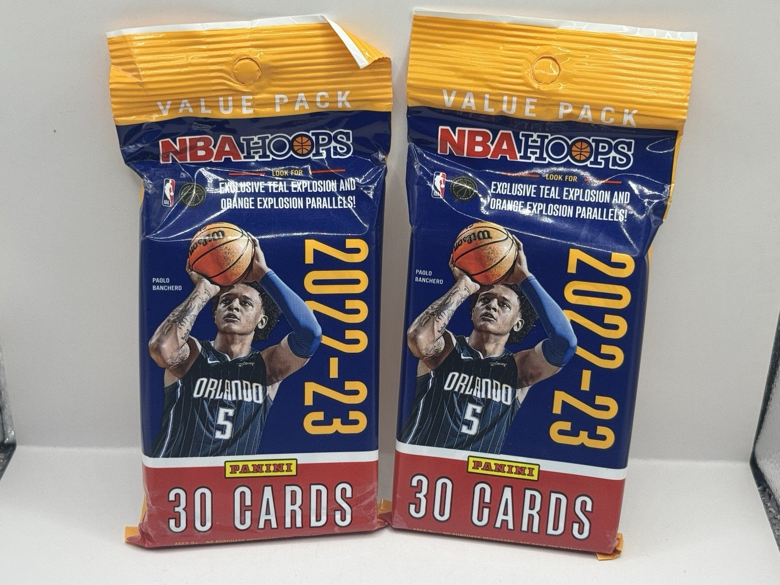 2022-23 Panini NBA Hoops Basketball Value Pack - Lot of 2 Packs - Sealed