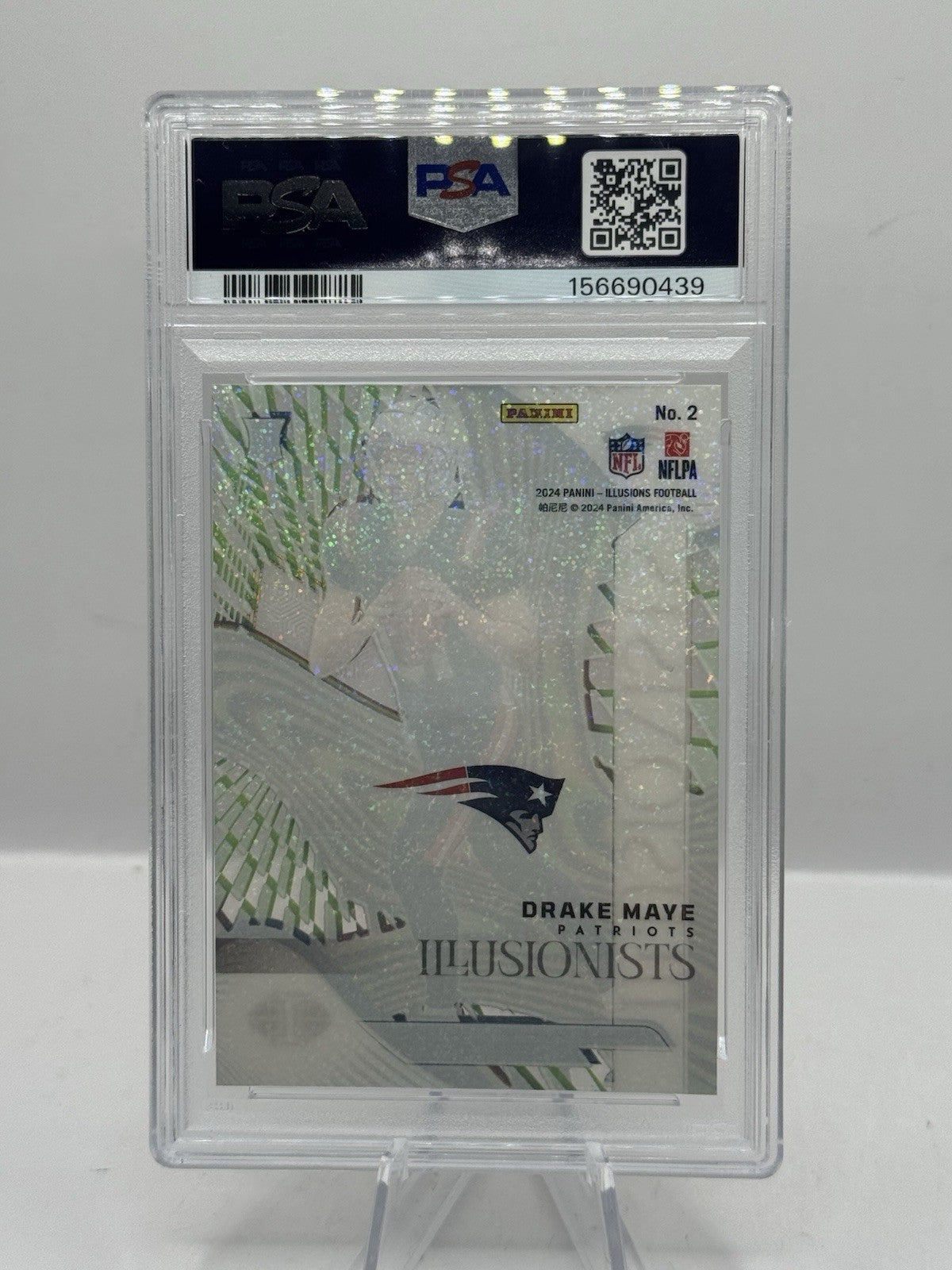 Drake Maye RC Stardust PSA 9 2024 Panini Illusions Illusionists #2 Patriots