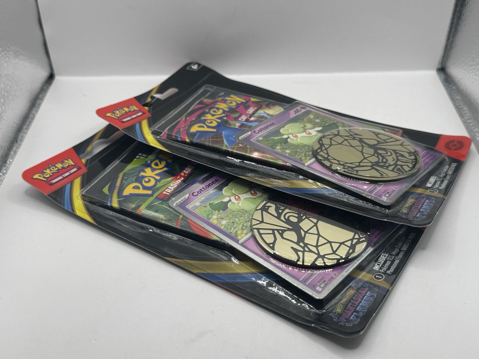 2025 Pokemon MEG Phantasmal Flames Sleeved Booster Packs - Cottonee - Lot of 2