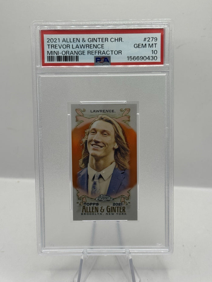 Trevor Lawrence Mini Orange Refractor 07/25 PSA 10 2021 Topps Allen & Ginter