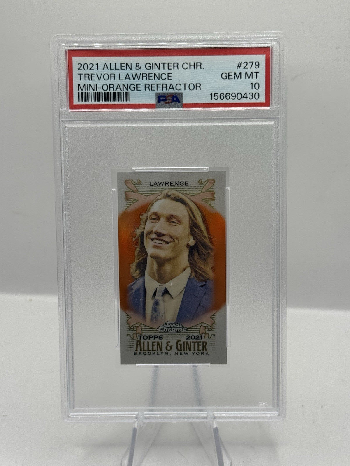 Trevor Lawrence Mini Orange Refractor 07/25 PSA 10 2021 Topps Allen & Ginter