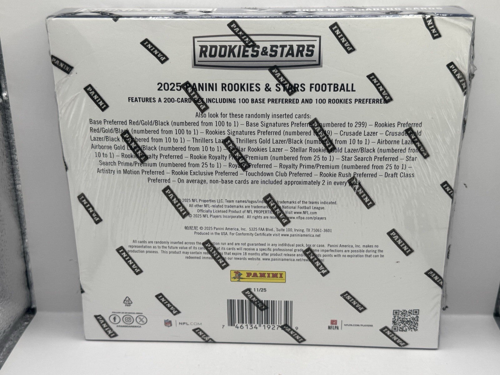 2025 Panini Rookies & Stars Football Preferred Hobby Box - Factory Sealed