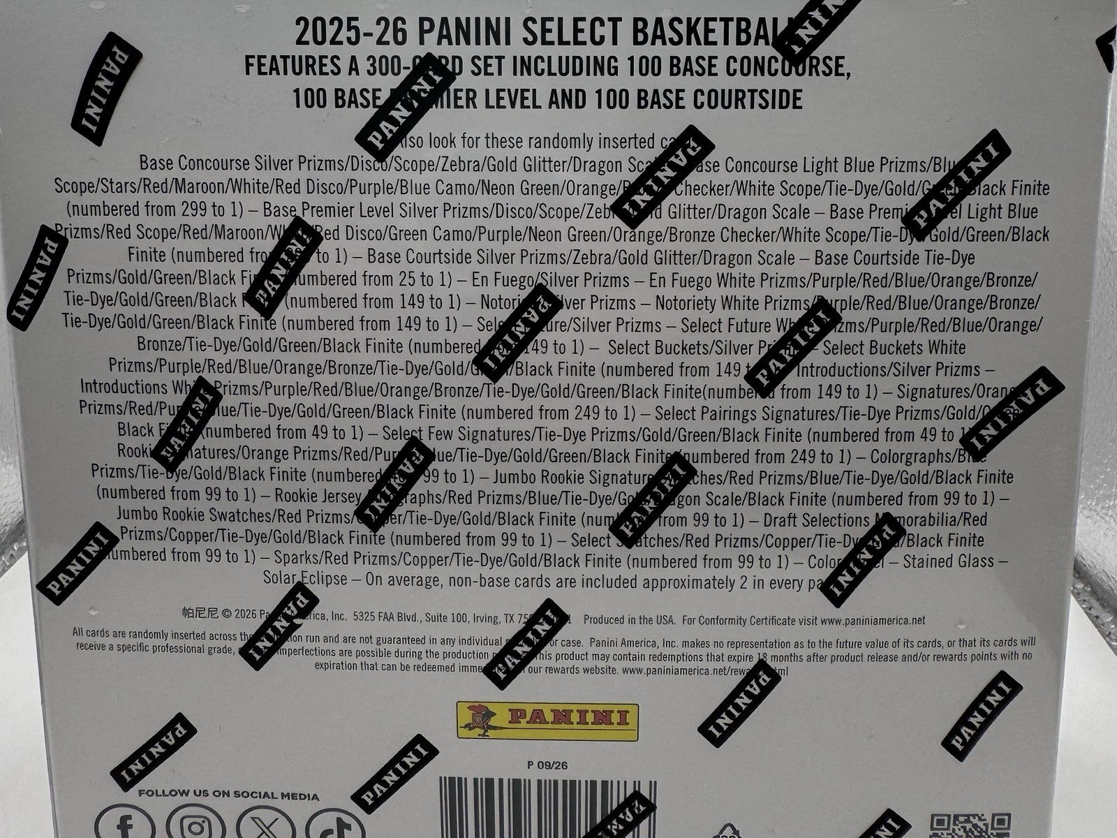 2025-26 Panini Select Basketball Hobby Box - Factory Sealed