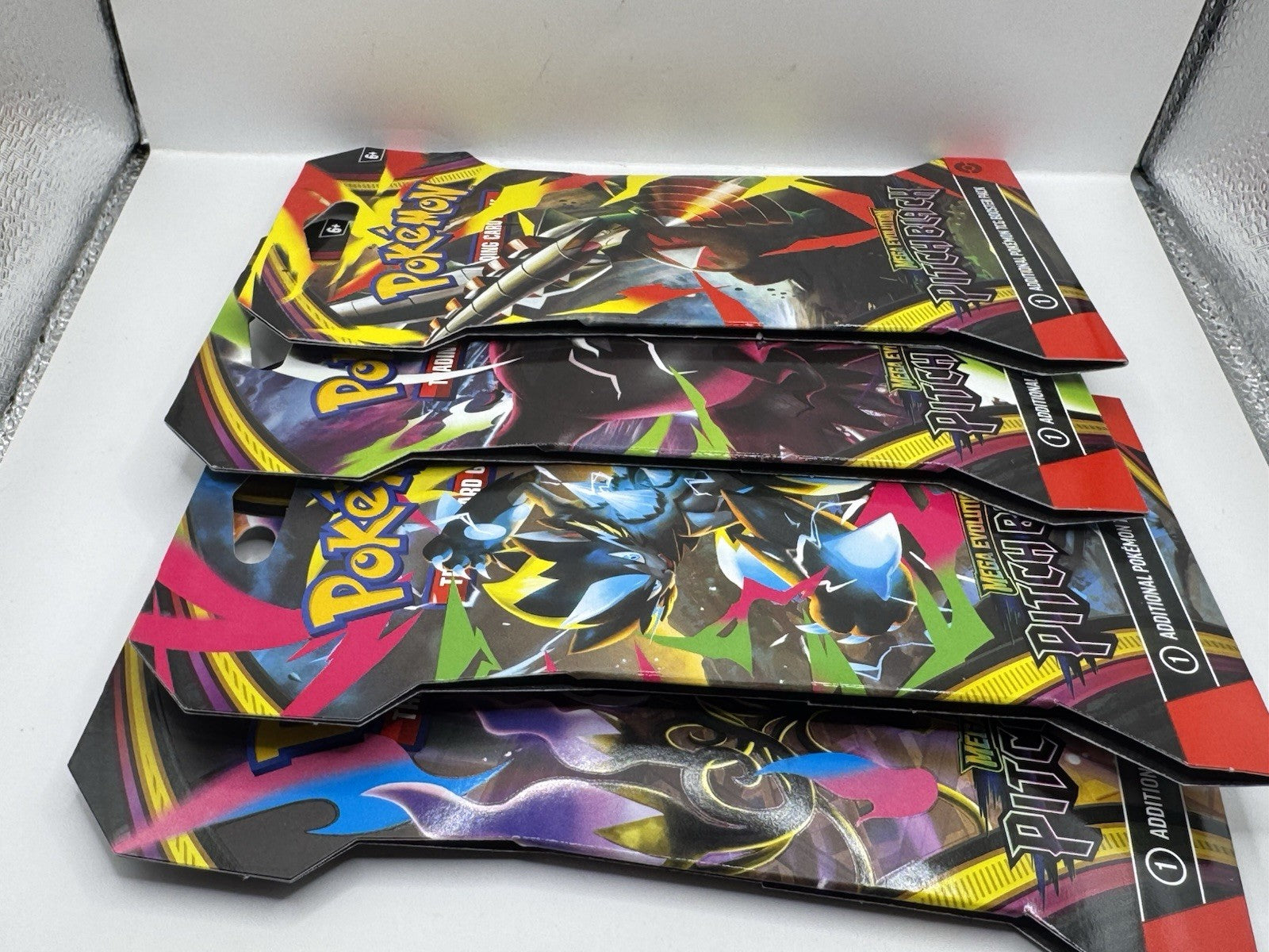 2026 Pokemon Mega Evolution Pitch Black Sleeved Booster Packs - Lot of 4