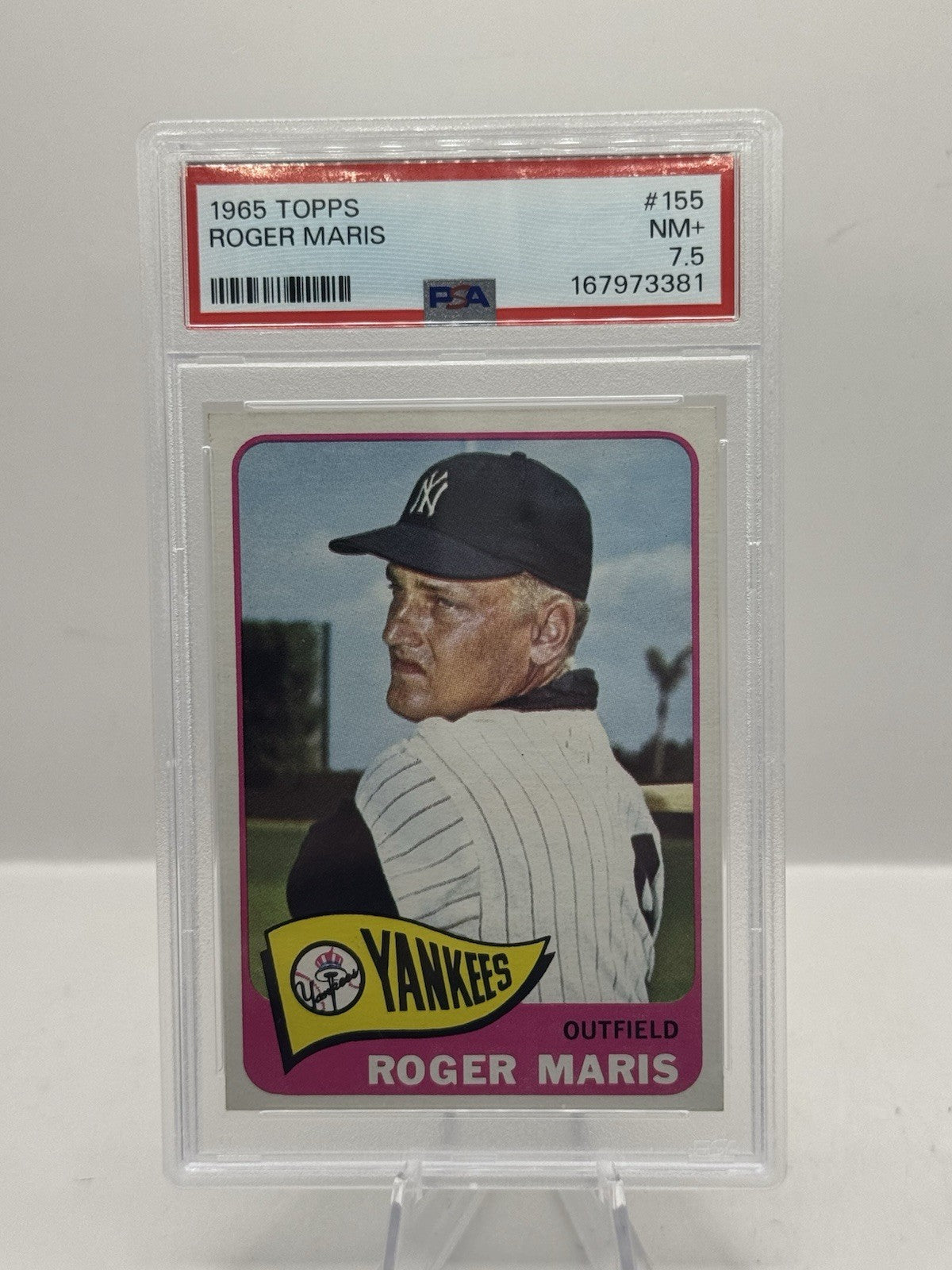 Roger Maris PSA 7.5 1965 Topps #155 New York Yankees