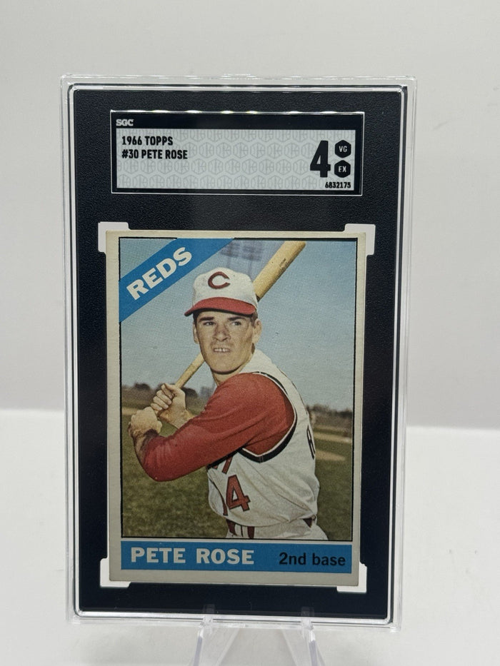 1966 Topps #30 Pete Rose Cincinnati Reds SGC 4