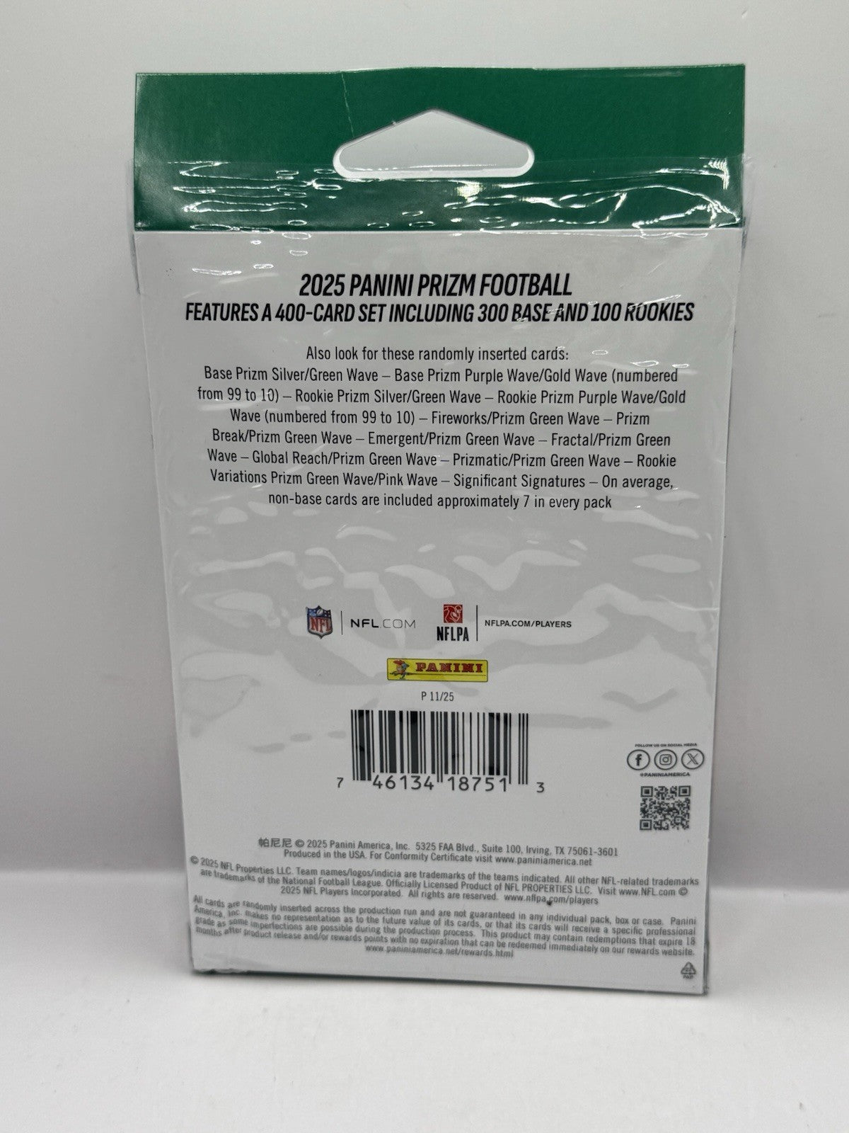 2025 Panini Prizm Football Hanger Box - Factory Sealed