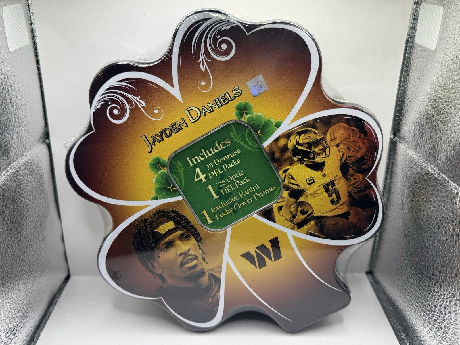 2025 Donruss & Optic Lucky Clover Football Tin - Jayden Daniels - Sealed