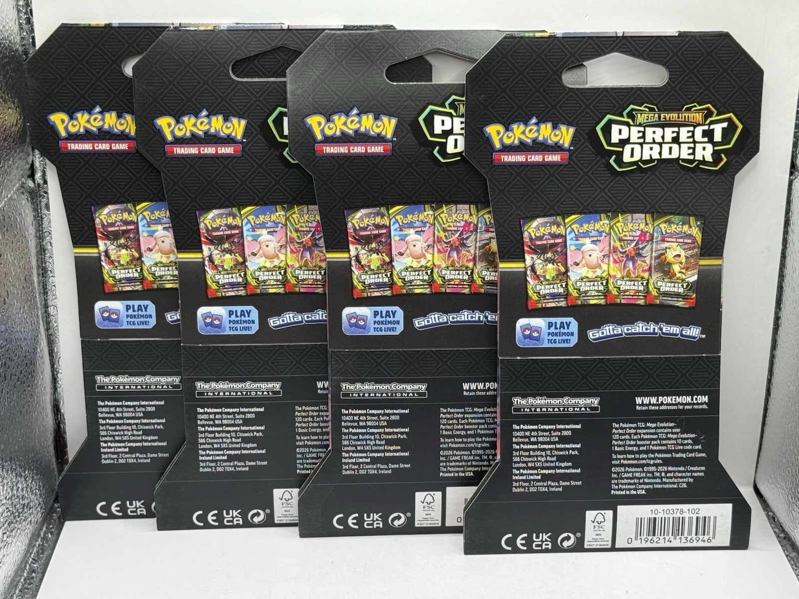 2026 Pokemon Mega Evolution Perfect Order Lot of 4 Sleeved Booster Pac - Texas Card Shop 2026 Pokemon Mega Evolution Perfect Order Lot of 4 Sleeved Booster Pac - Texas Card Shop
