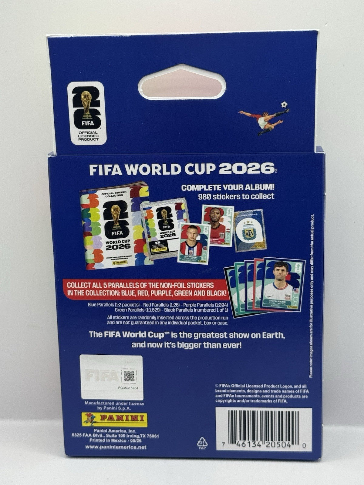 2026 Panini FIFA World Cup Official Sticker Collection Hanger Pack Box - Sealed