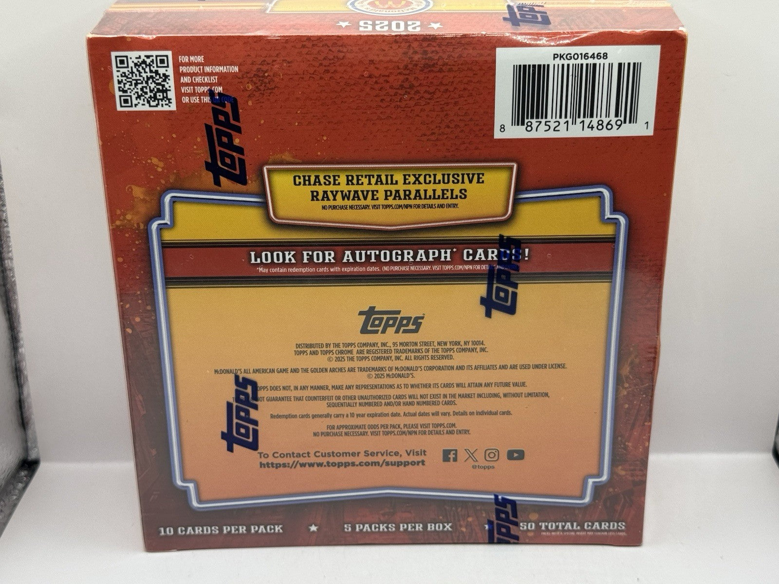 2025 Topps Chrome McDonald's Basketball Mega Box - Factory Sealed