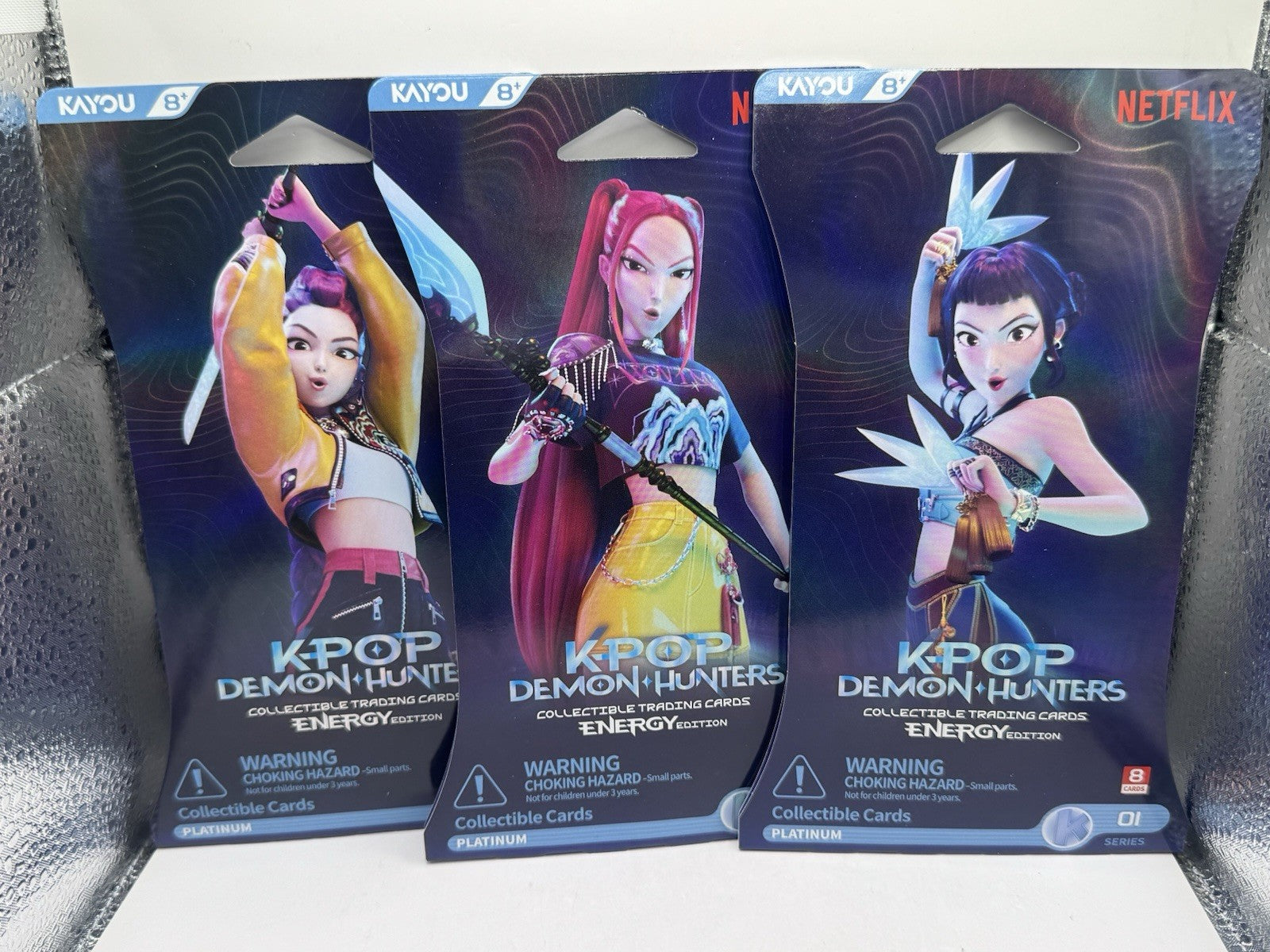 Kayou KPop Demon Hunters Netflix Energy Edition Sleeved Booster Packs - Lot of 3