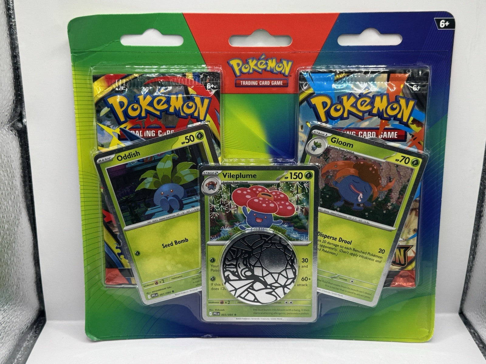 2026 Pokemon Mega Evolution Phant. Flames 2 Pack Blister Oddish Vileplume Gloom