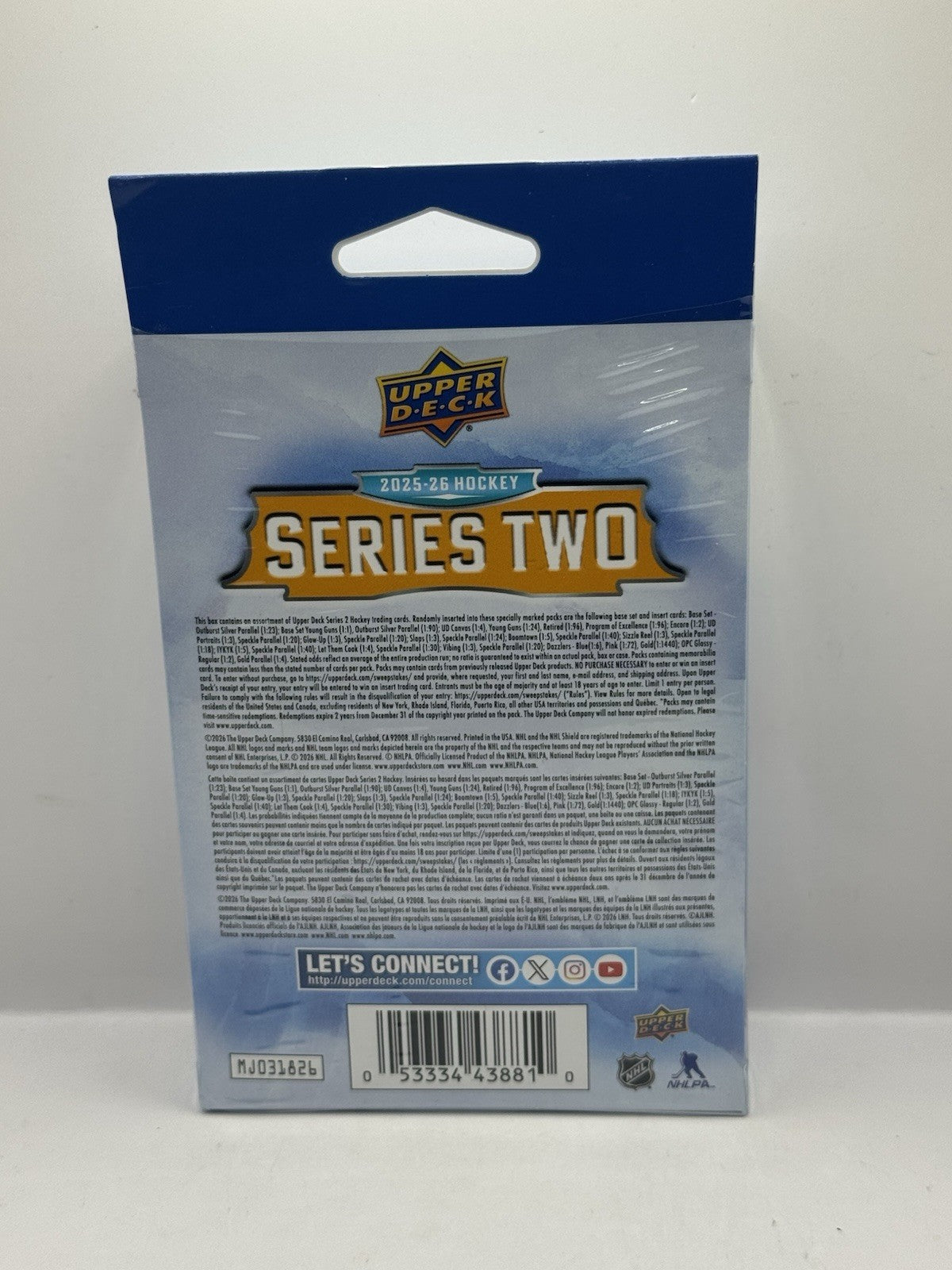 2025-26 Upper Deck Series 2 Hockey Hanger Box - Sealed