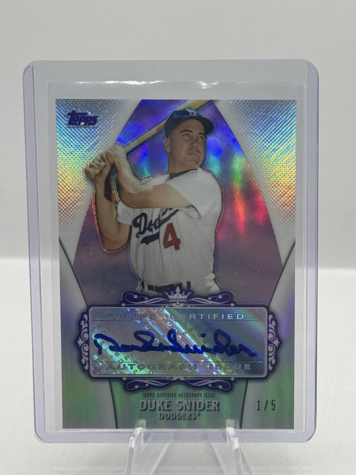 Duke Snider Auto 1/5 2013 Topps Replacement Brooklyn Dodgers