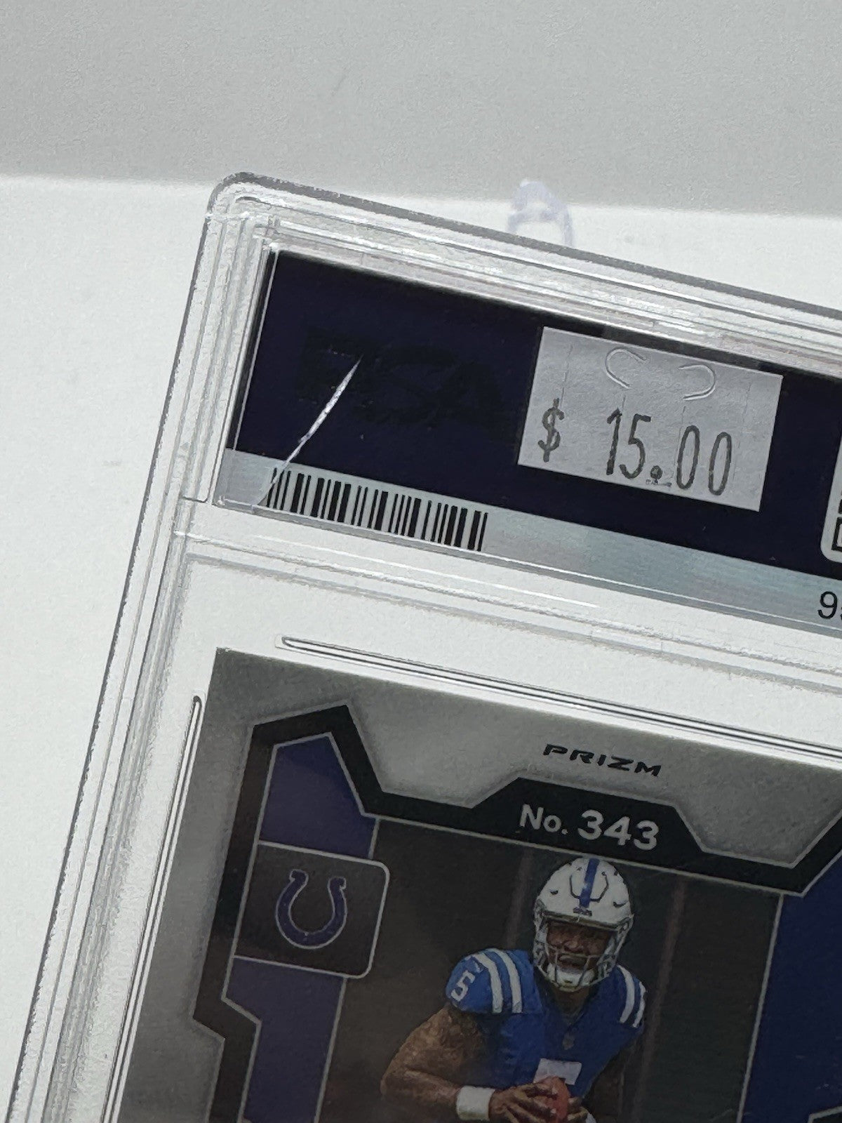 Anthony Richardson RC Green Wave Prizm PSA 9 2023 Panini Prizm #343 (case crack)