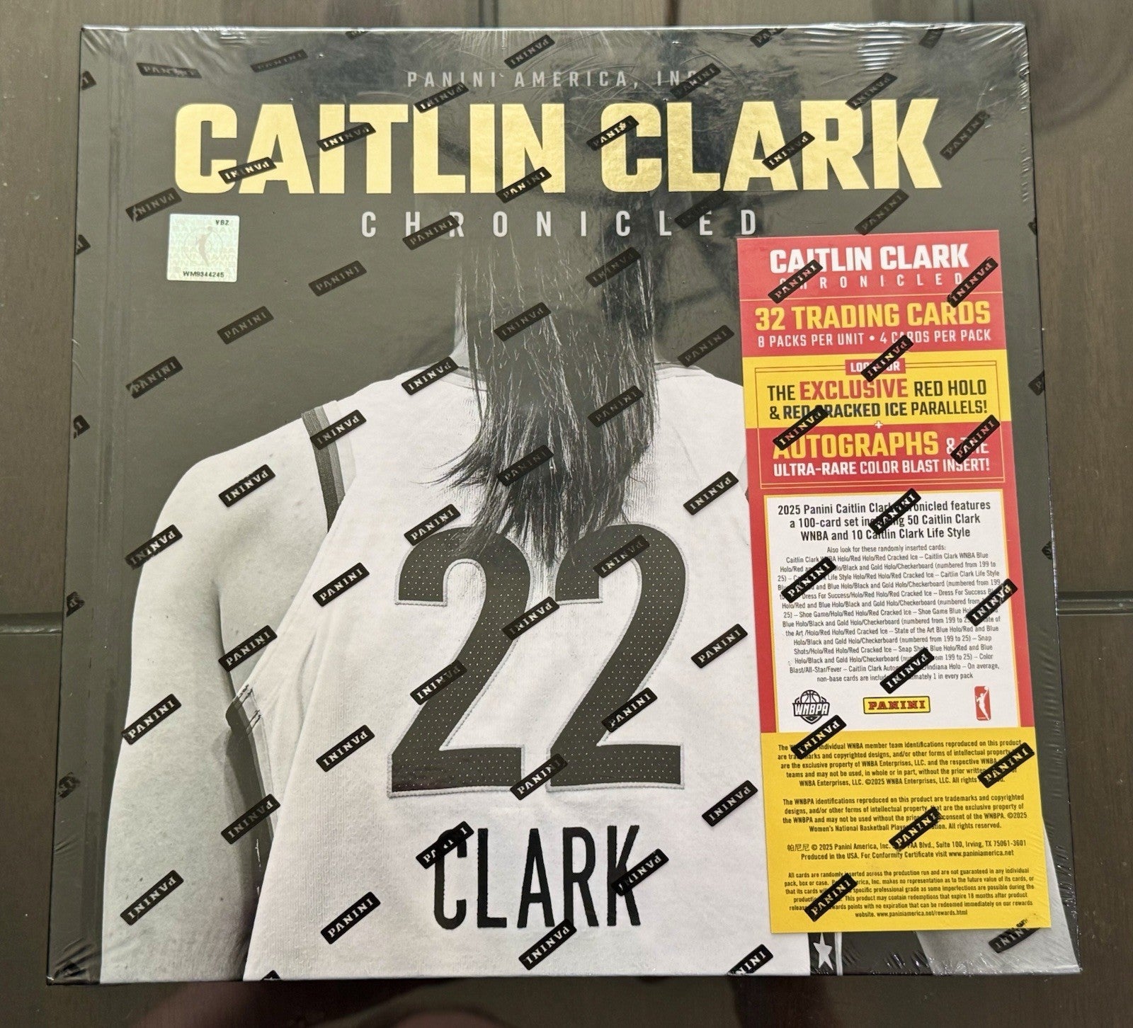 2025 Panini Caitlin Clark Chronicled Book with 32 Cards WNBA - Factory Sealed