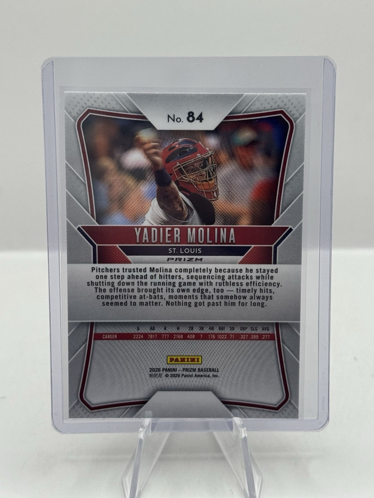 Yadier Molina Snakeskin Prizm 2026 Panini Prizm #84 St. Louis Cardinals