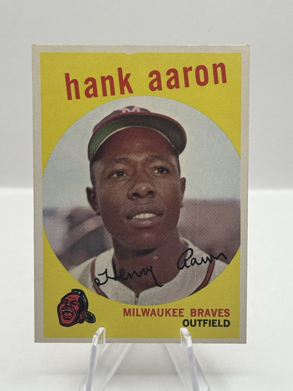 Hank Aaron 1959 Topps #380 Milwaukee Braves - very light corner wear