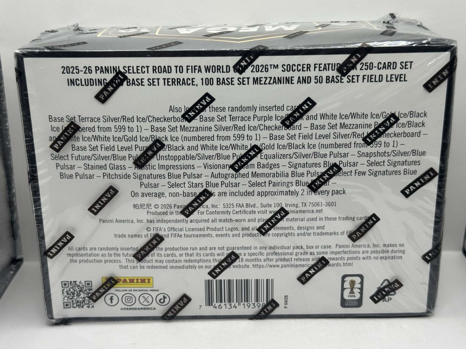 2025-26 Panini Select Road to FIFA World Cup Soccer Mega Box - Factory Sealed