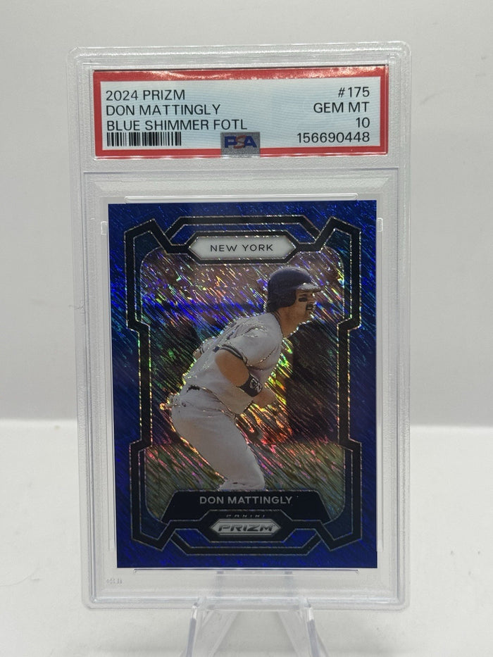 Don Mattingly Blue Shimmer FOTL 15/15 PSA 10 2024 Panini Prizm #175 New York