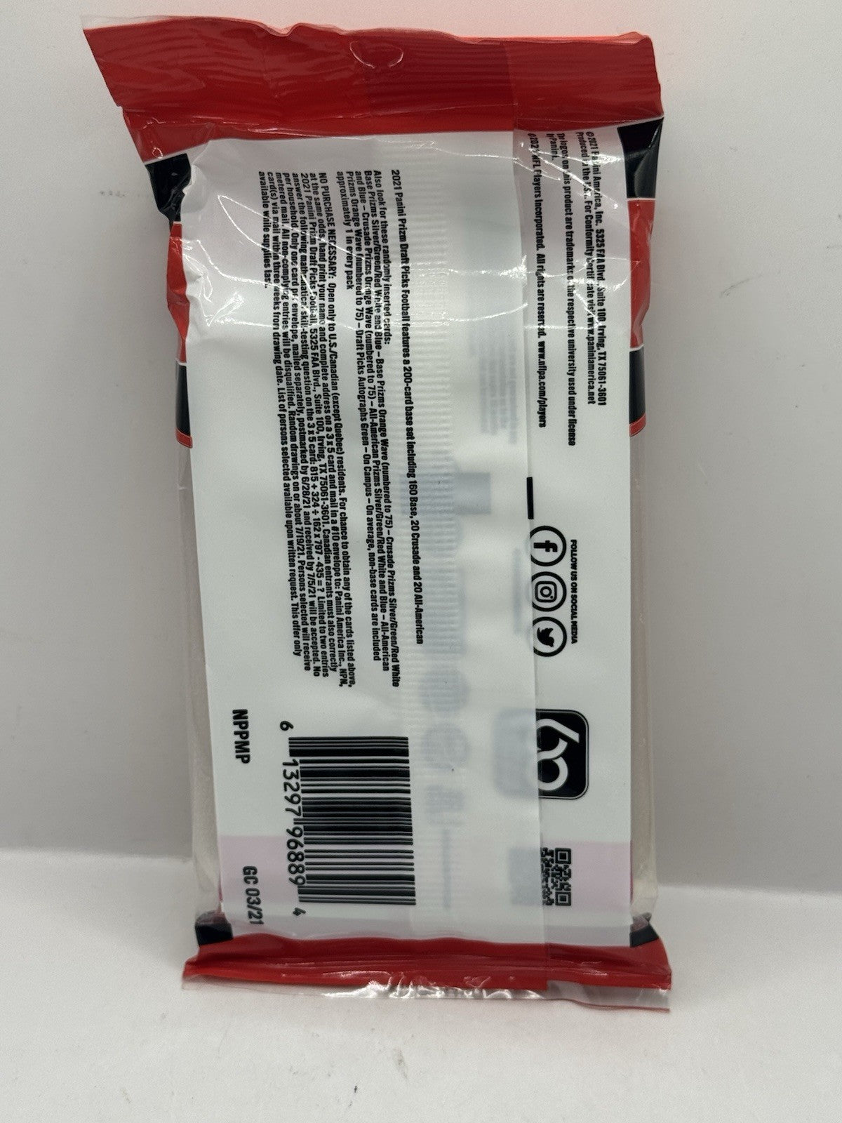 2021 Panini Prizm Draft Picks Football Cello Bonus Pack - Sealed