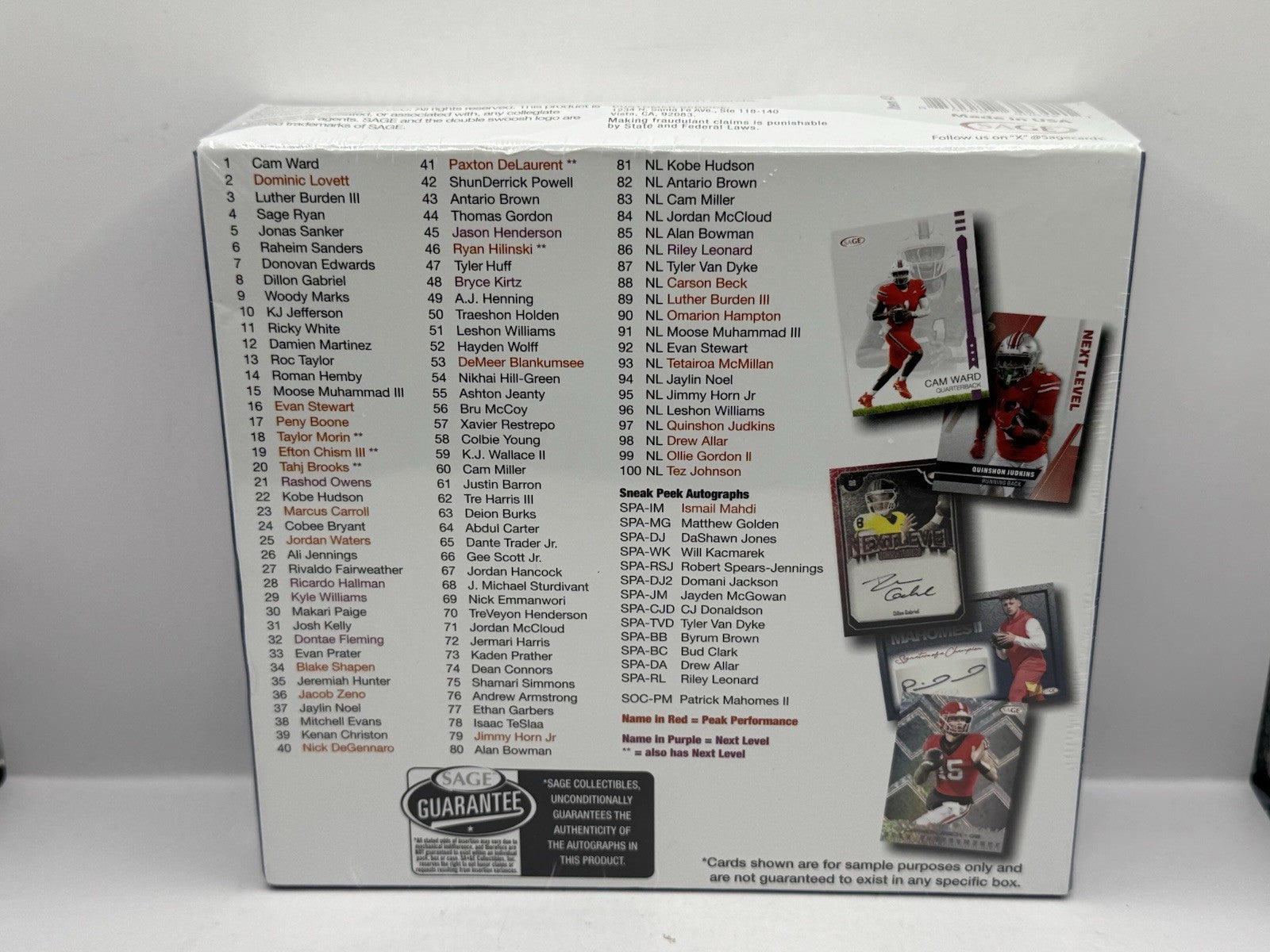 2025 SAGE Low Series Football Mega Box - Factory Sealed