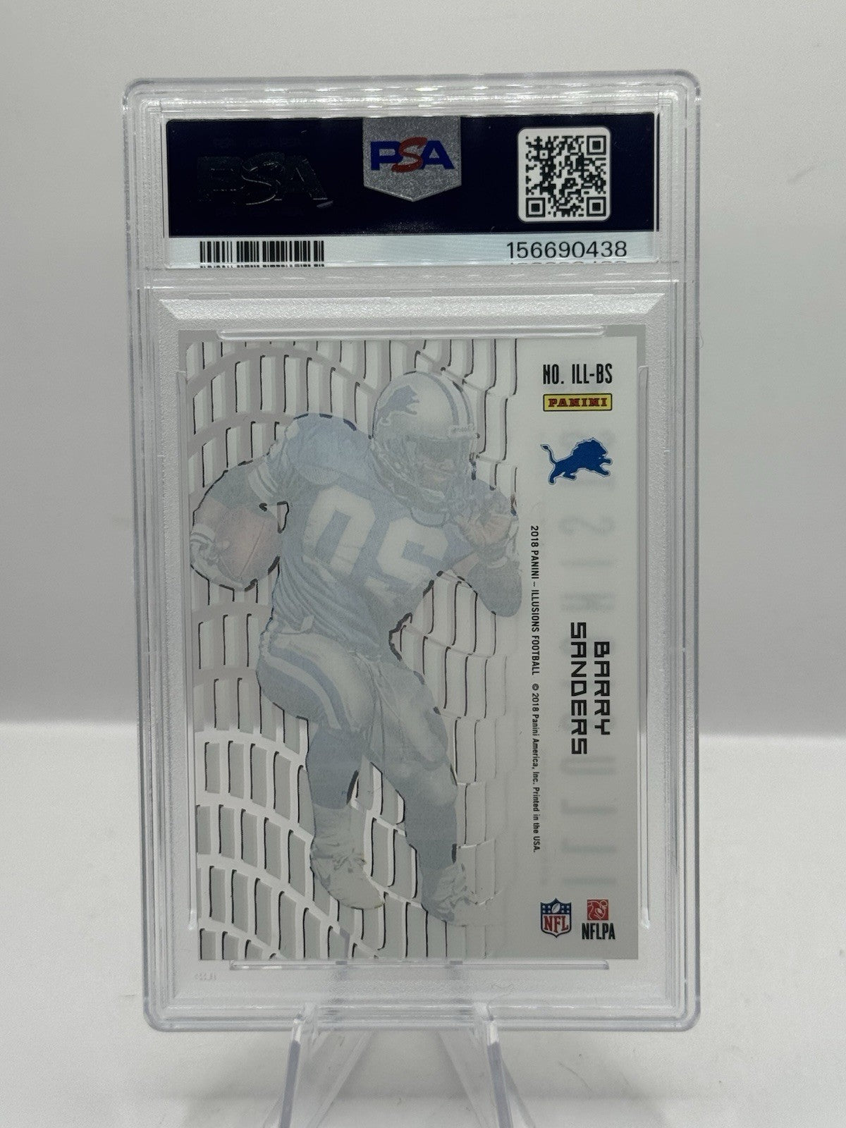 Barry Sanders Red 98/99 PSA 9 2018 Panini Illusions Illusionists Detroit Lions