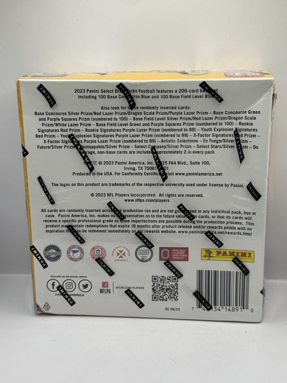2023 Panini Select Draft Picks Football Mega Box - Factory Sealed