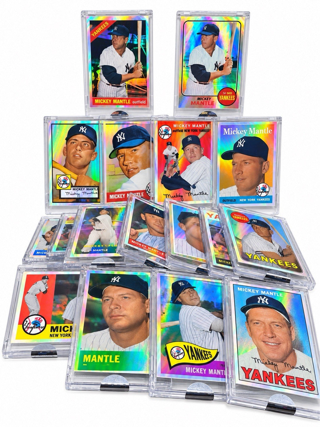 2006 eTopps Refractor Mickey Mantle 18 Card Set - All Topps Sealed & #'d 368/999