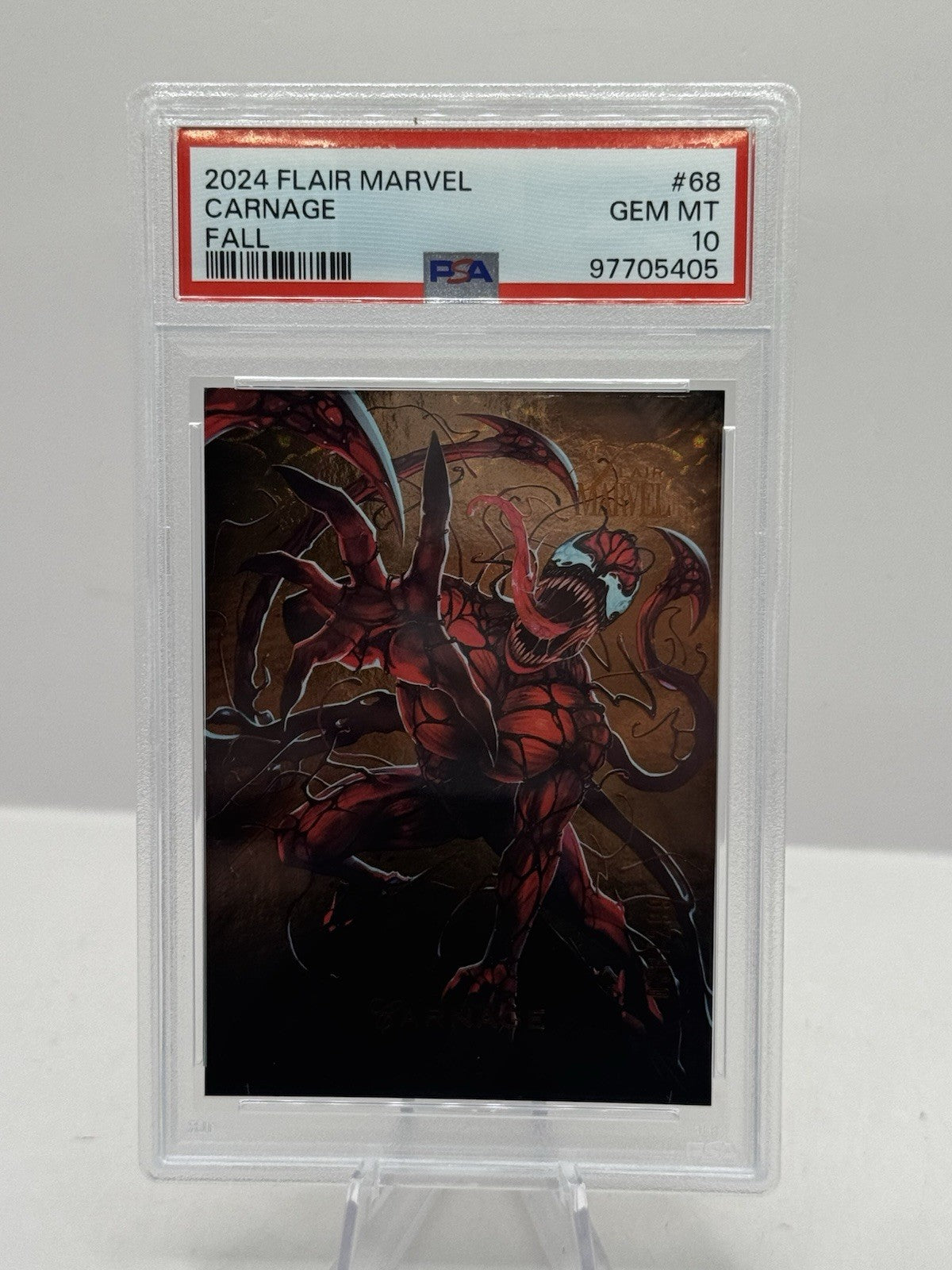 2024 Fleer Flair Marvel Fall 030/299 #68 Carnage PSA 10