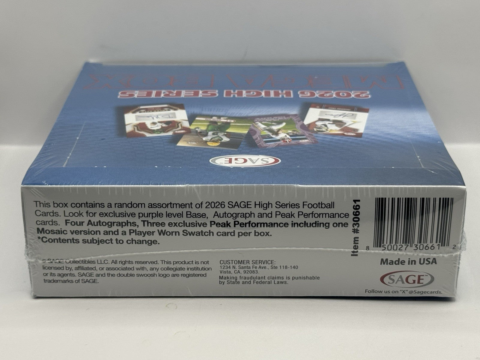 2026 SAGE High Series Football Mega Box - Sealed