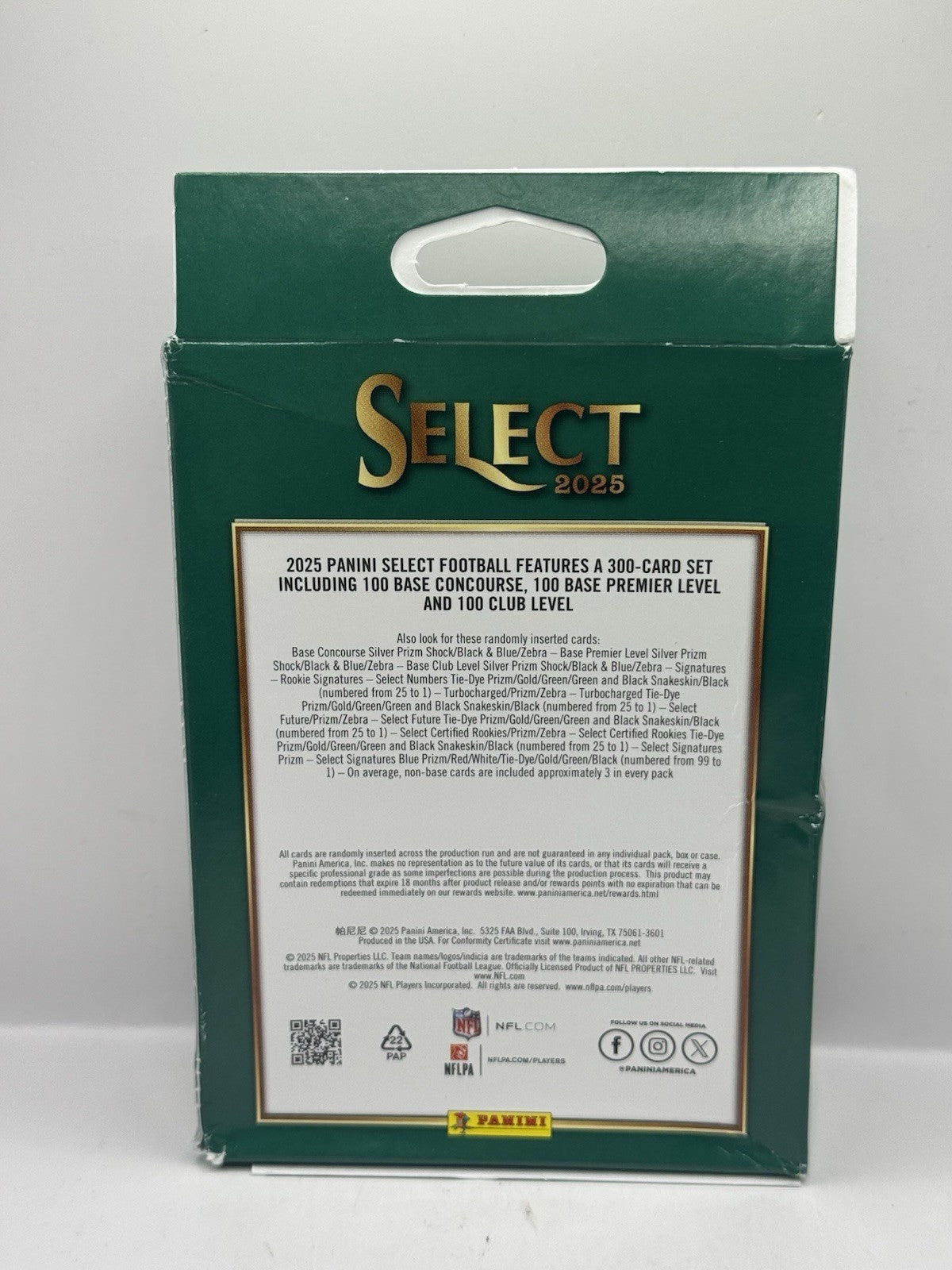 2025 Panini Select Football Hanger Box - Find Black & Blue Prizm Shock - Sealed
