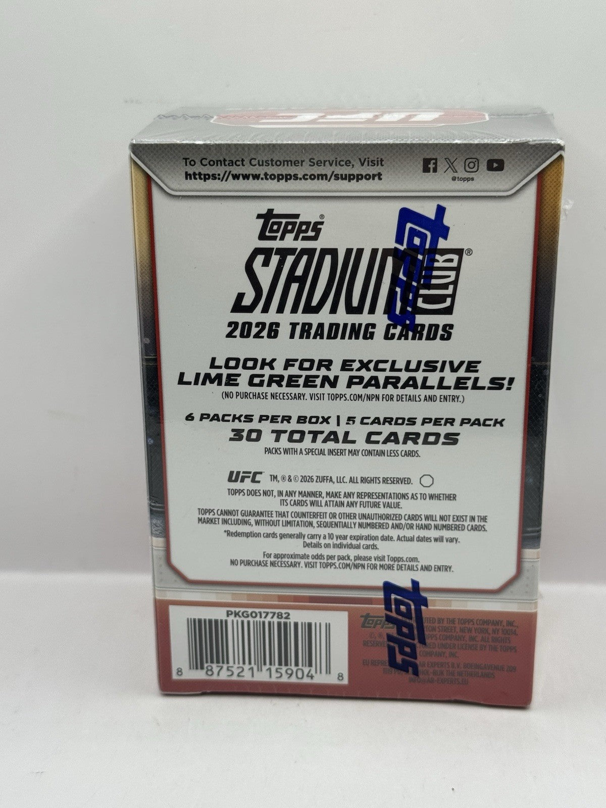 2026 Topps Stadium Club UFC Blaster Box - Factory Sealed - Look for Lime Green
