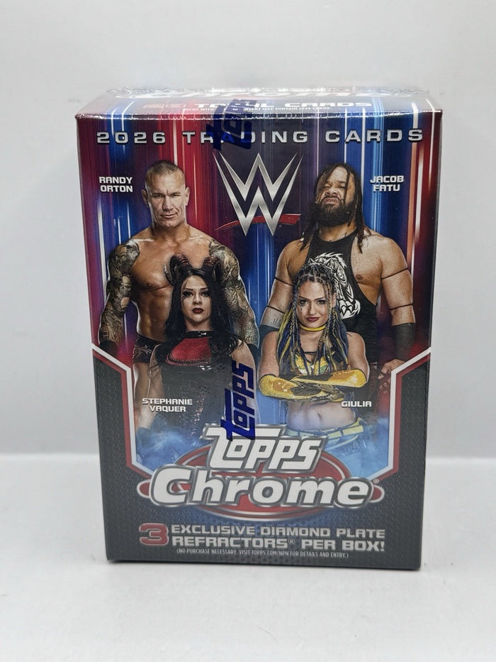 2026 Topps Chrome WWE Wrestling Blaster Box - Factory Sealed