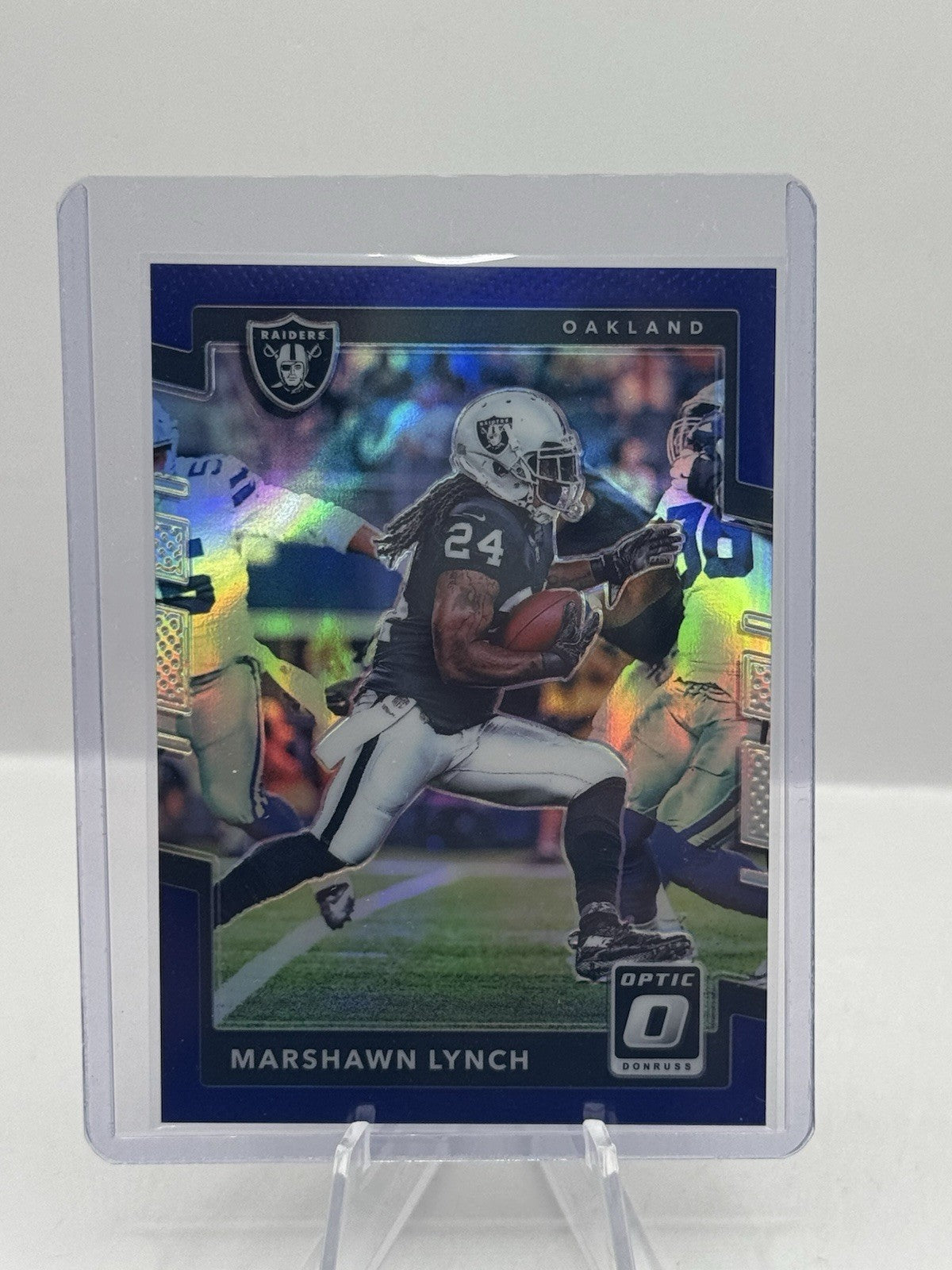 Marshawn Lynch Purple Prizm 19/50 2017 Donruss Optic #64 Oakland Raiders