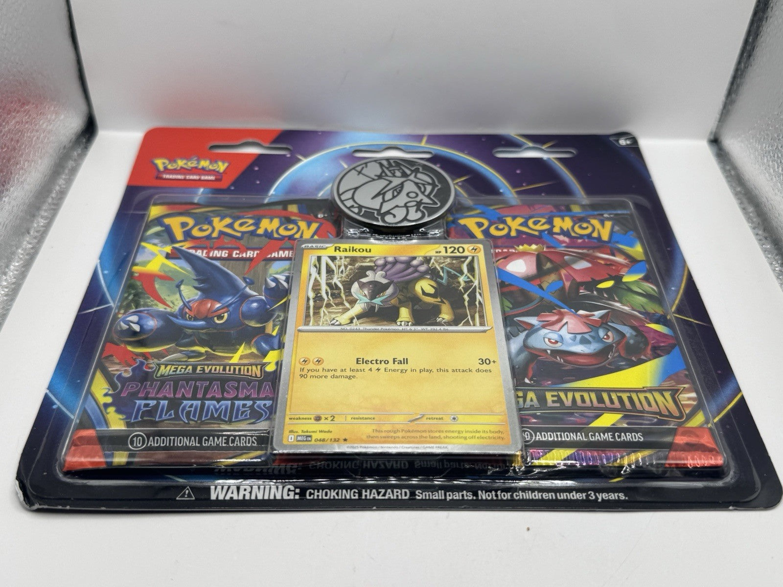 2026 Pokemon Mega Evolution Phantasmal Flames 2 Pack Blister Raikou