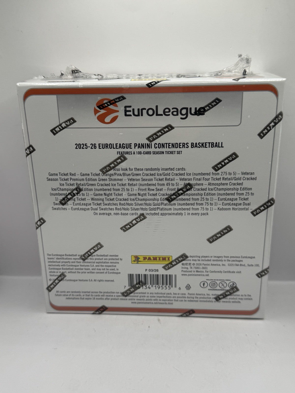 2025-26 Panini Contenders Basketball EuroLeague Mega Box - Look Kaboom! Sealed