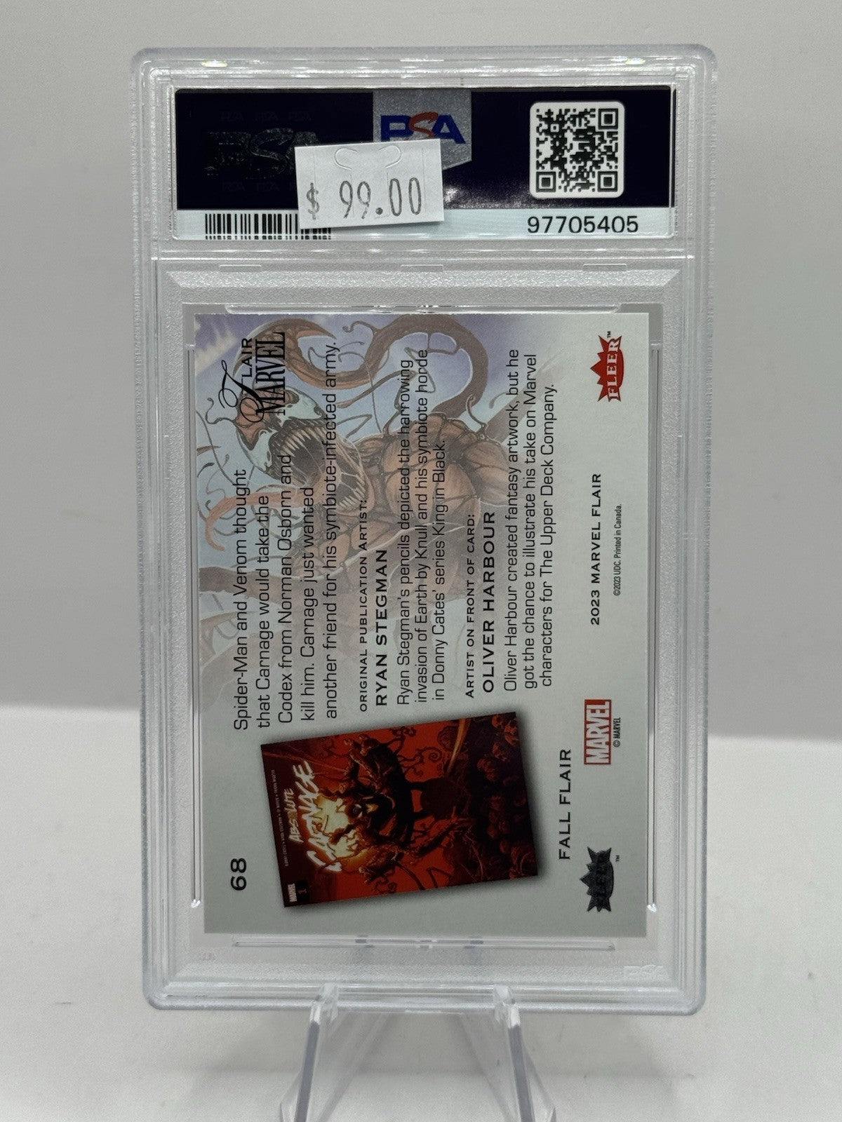 2024 Fleer Flair Marvel Fall 030/299 #68 Carnage PSA 10