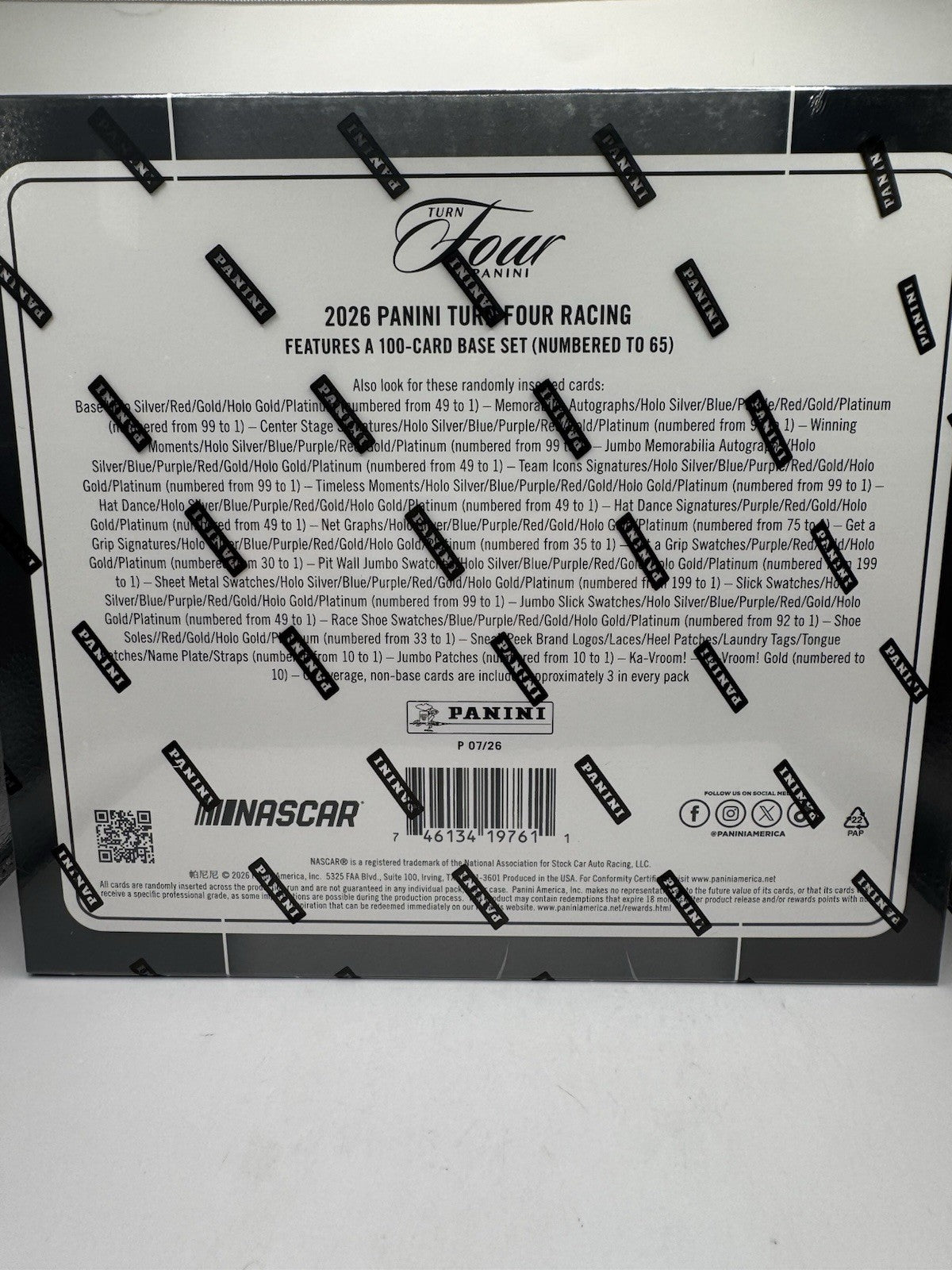 2026 Panini Turn Four Racing Hobby Box - Factory Sealed