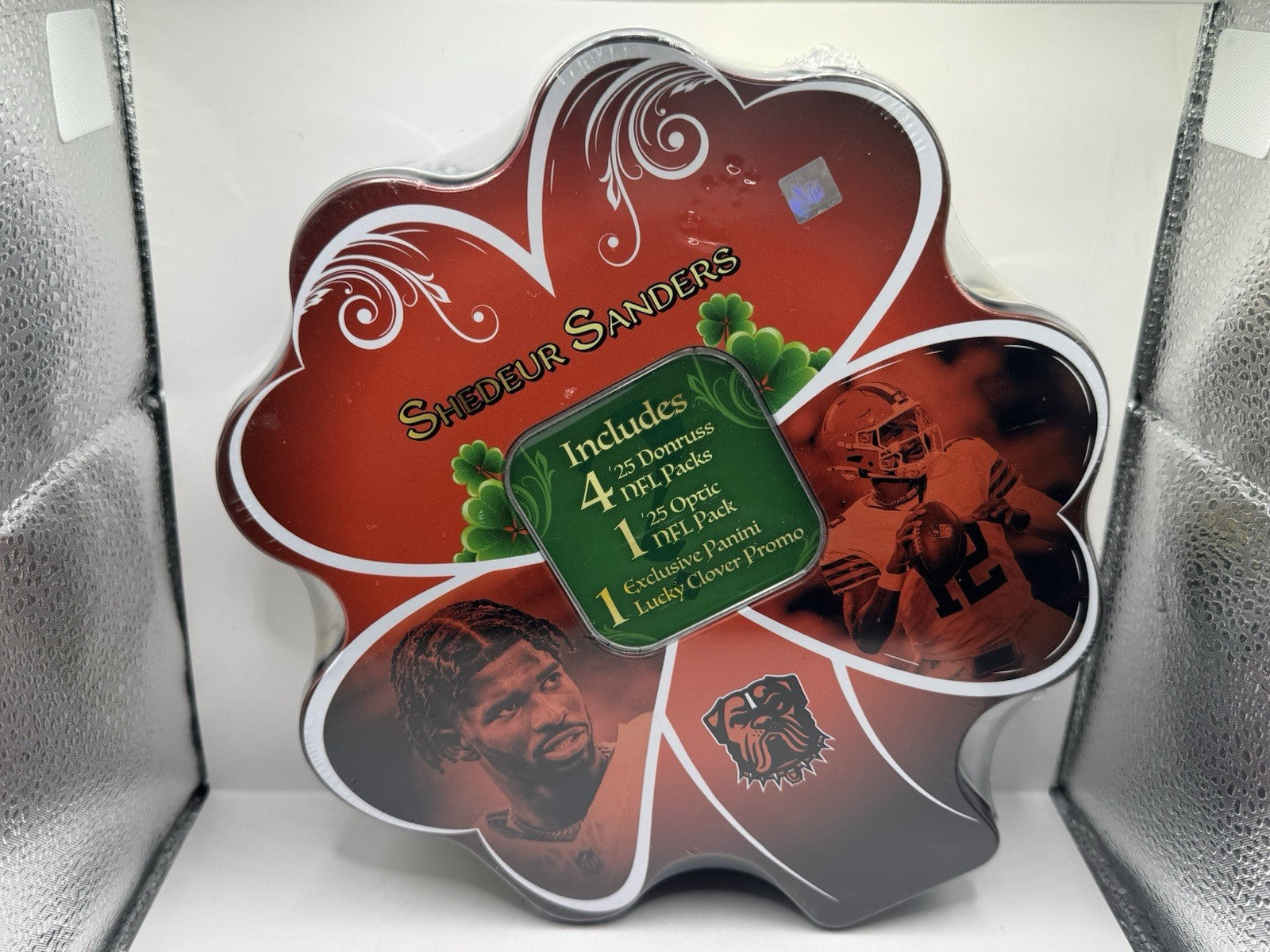 2025 Donruss & Donruss Optic Football Lucky Clover Tin Shedeur Sanders - Sealed