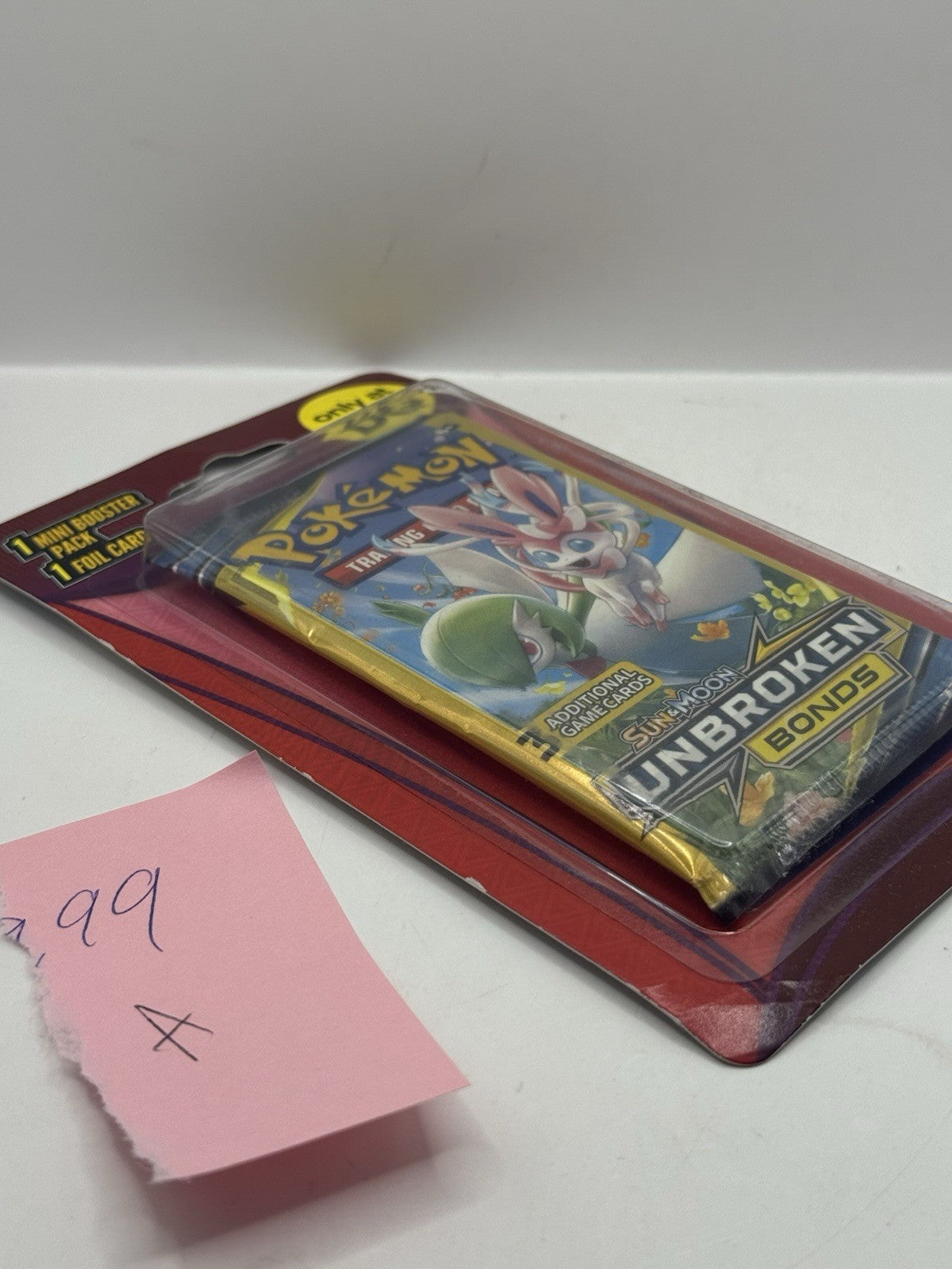 2022 Pokemon Sun & Moon Unbroken Bonds 1 Mini Booster Pack 1 Foil Card Sealed A