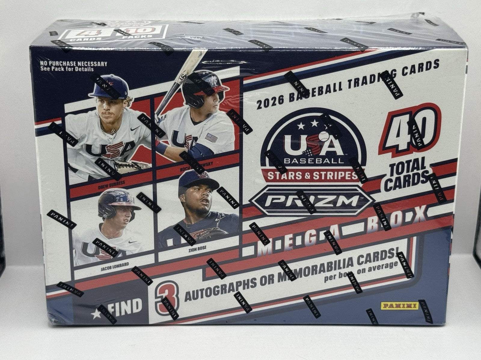 2026 Panini Prizm USA Baseball Stars & Stripes Mega Box - Factory Sealed - R