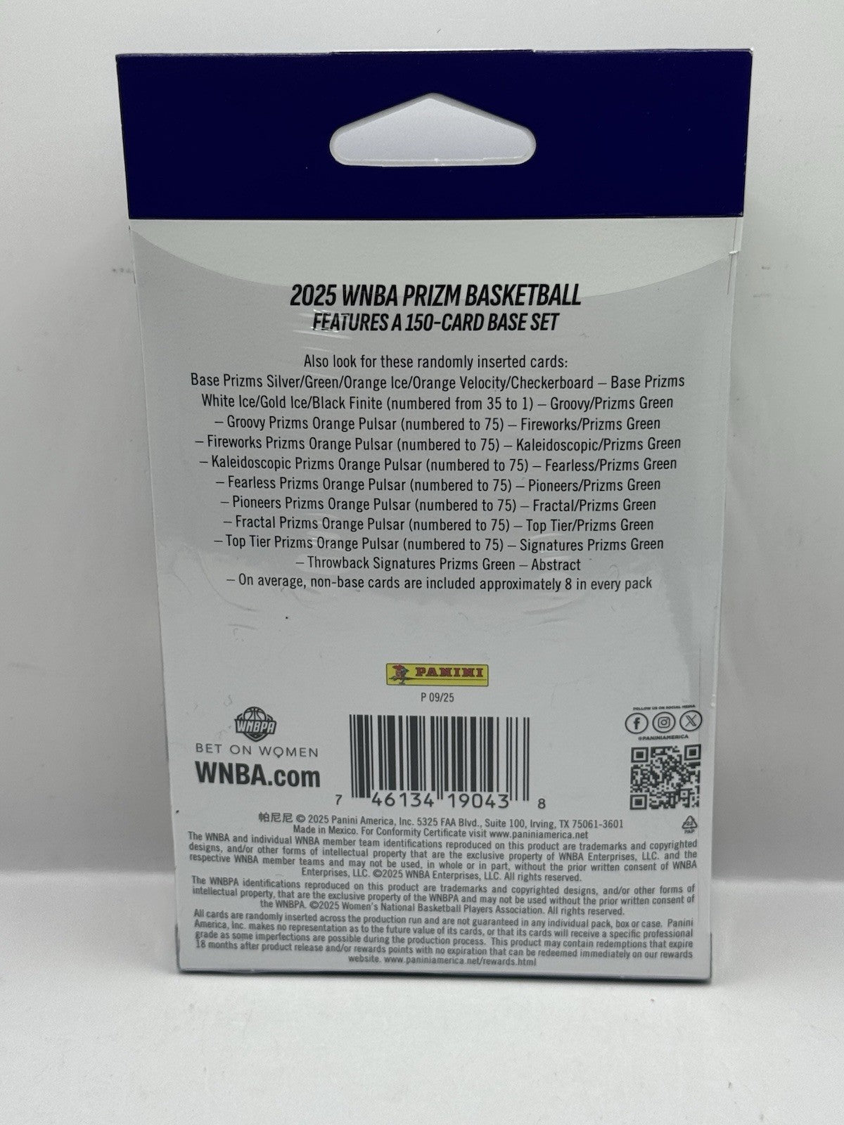 2025 Panini Prizm WNBA Hanger Box - Sealed