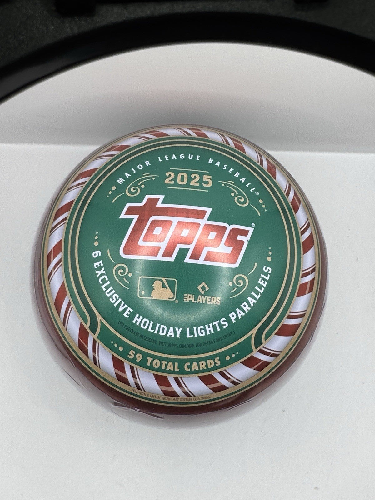 2025 Topps Baseball Ornament Ball - Sealed 6 Exclusive Holiday Lights Parallels