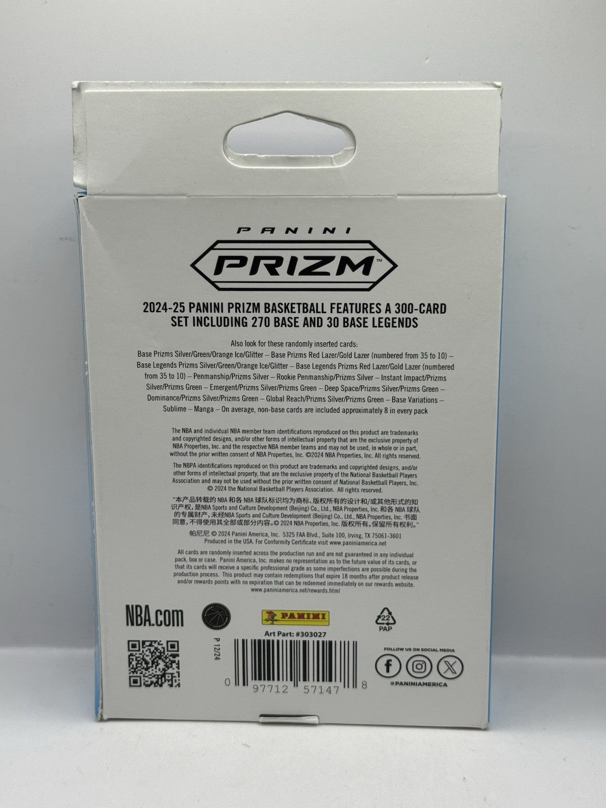 2024-25 Panini Prizm Basketball Hanger Box - Find Red Lazer & Gold Lazer Prizms