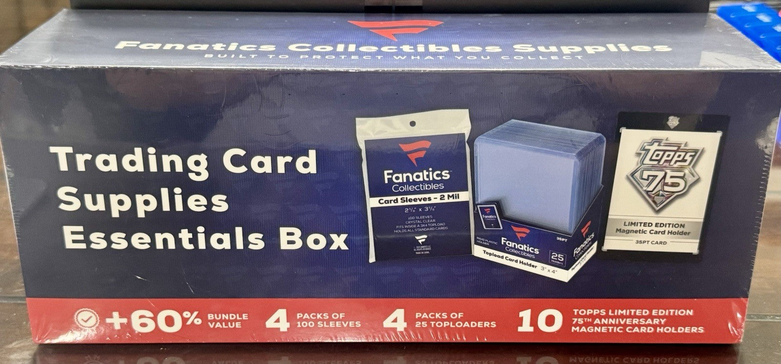 Topps 75 Magnetic Card Holders - Fanatics Trading Card Supplies Essentials Box